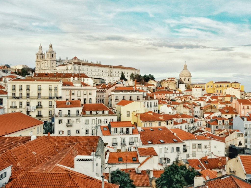 Red-tiled rooftops of Alfama, Lisbon